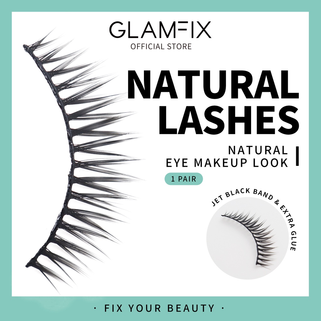 Jual GLAMFIX New Natural Perfect Blink Lashes Bulu Mata Natural New
