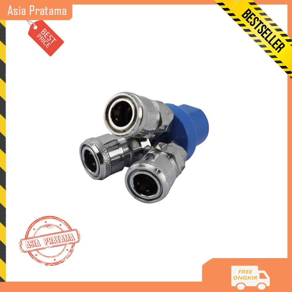 Jual Coupler Kopler Cabang 3 - Quick Coupler SF20 3 Way - Air Connector ...