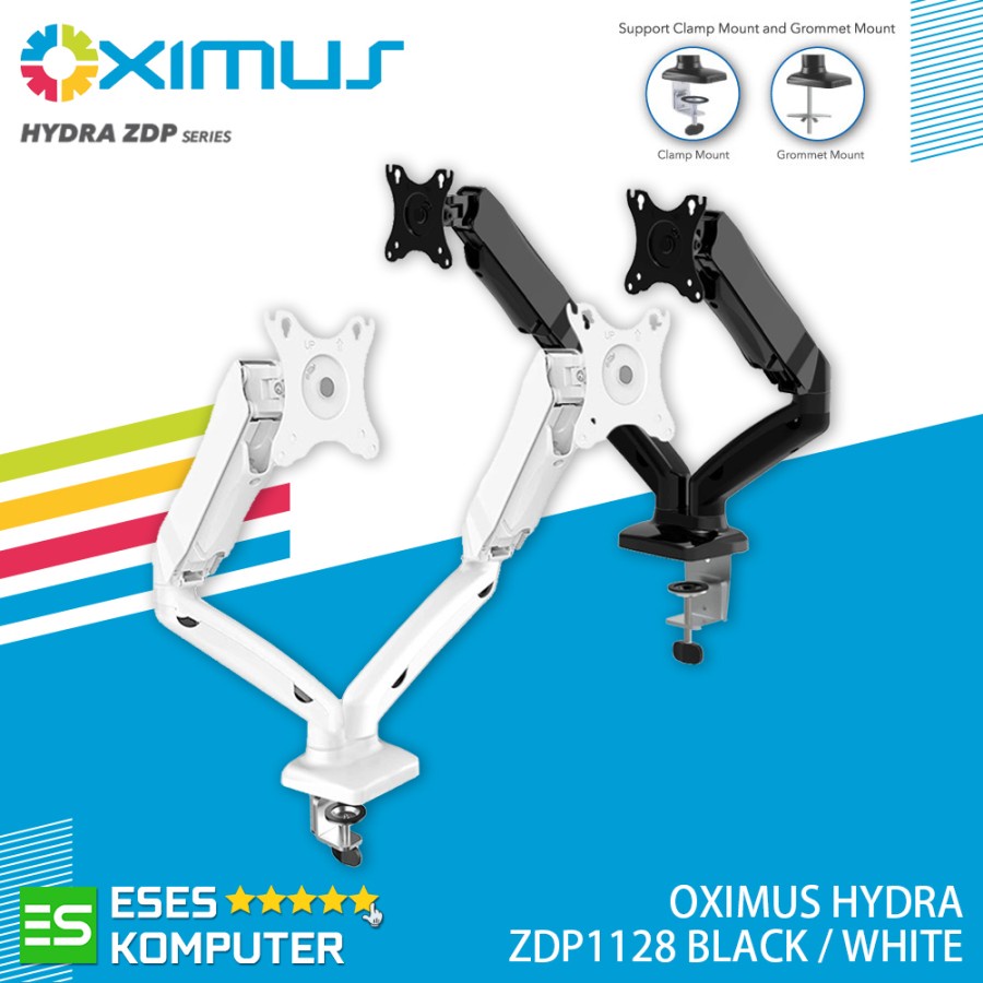 Jual Bracket Monitor OXIMUS HYDRA ZDP1128 | Dual Monitor LCD LED Jepit ...