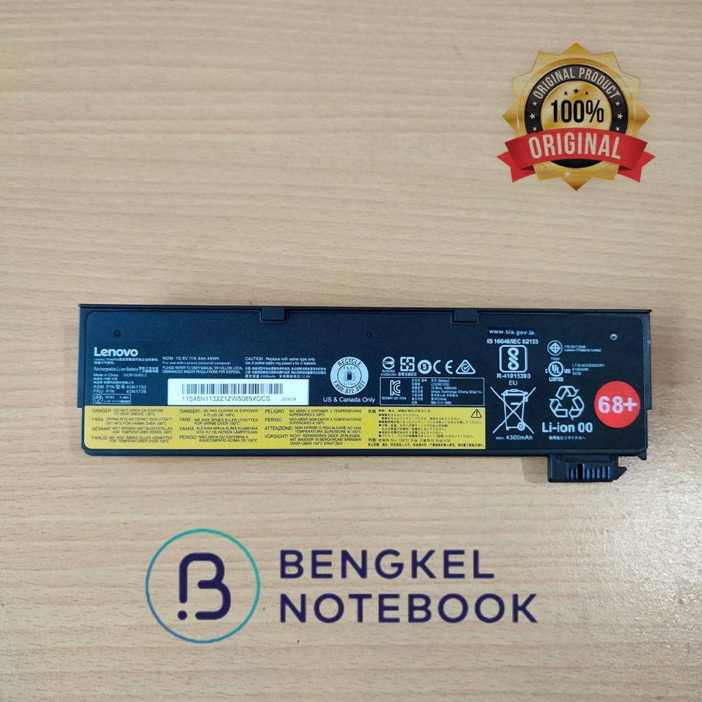 Batteria Sostitutiva Per Laptop A 6 Celle 10.8V 58WH Per Batteria Lenovo ThinkPad X240 X250 T440 T440s T550 K2450 45 N1134 45 N1135 - Foto 2