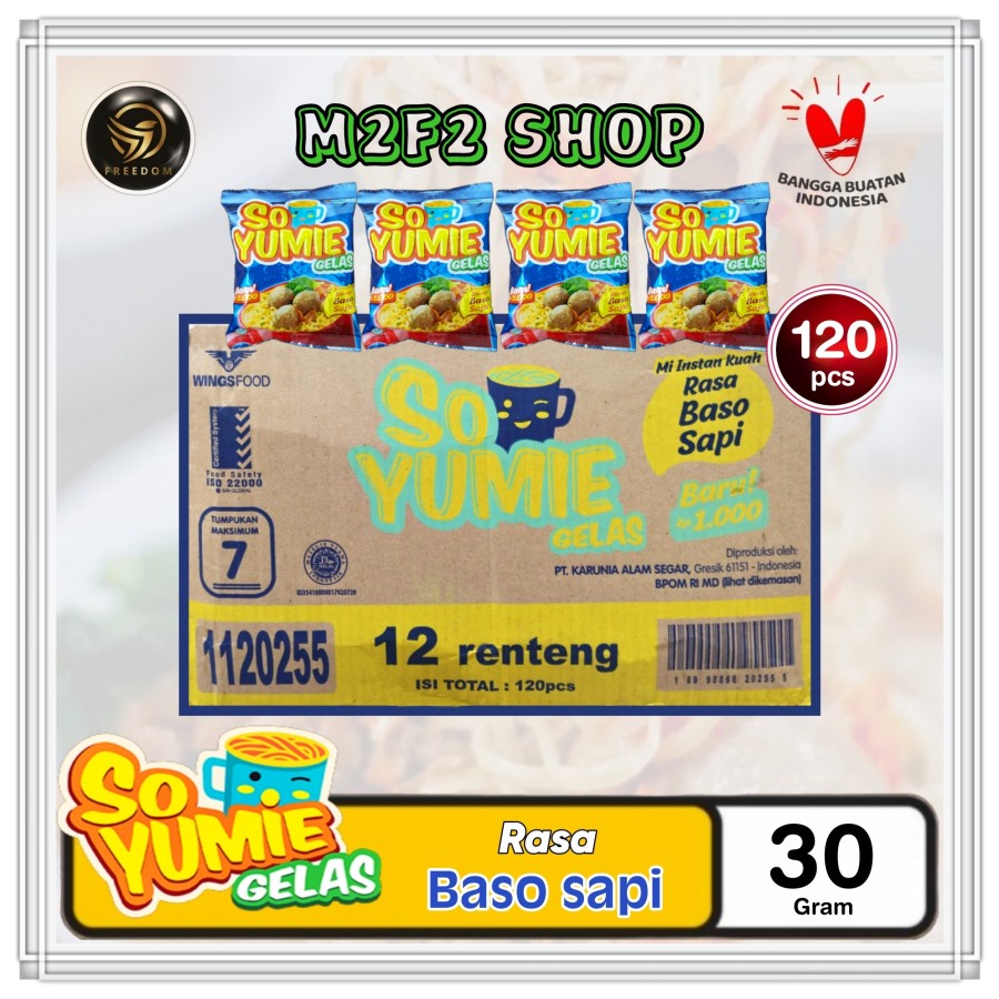 Jual Mie Gelas So Yumie Instant Kuah Rasa Baso Sapi Sachet 30 Gr