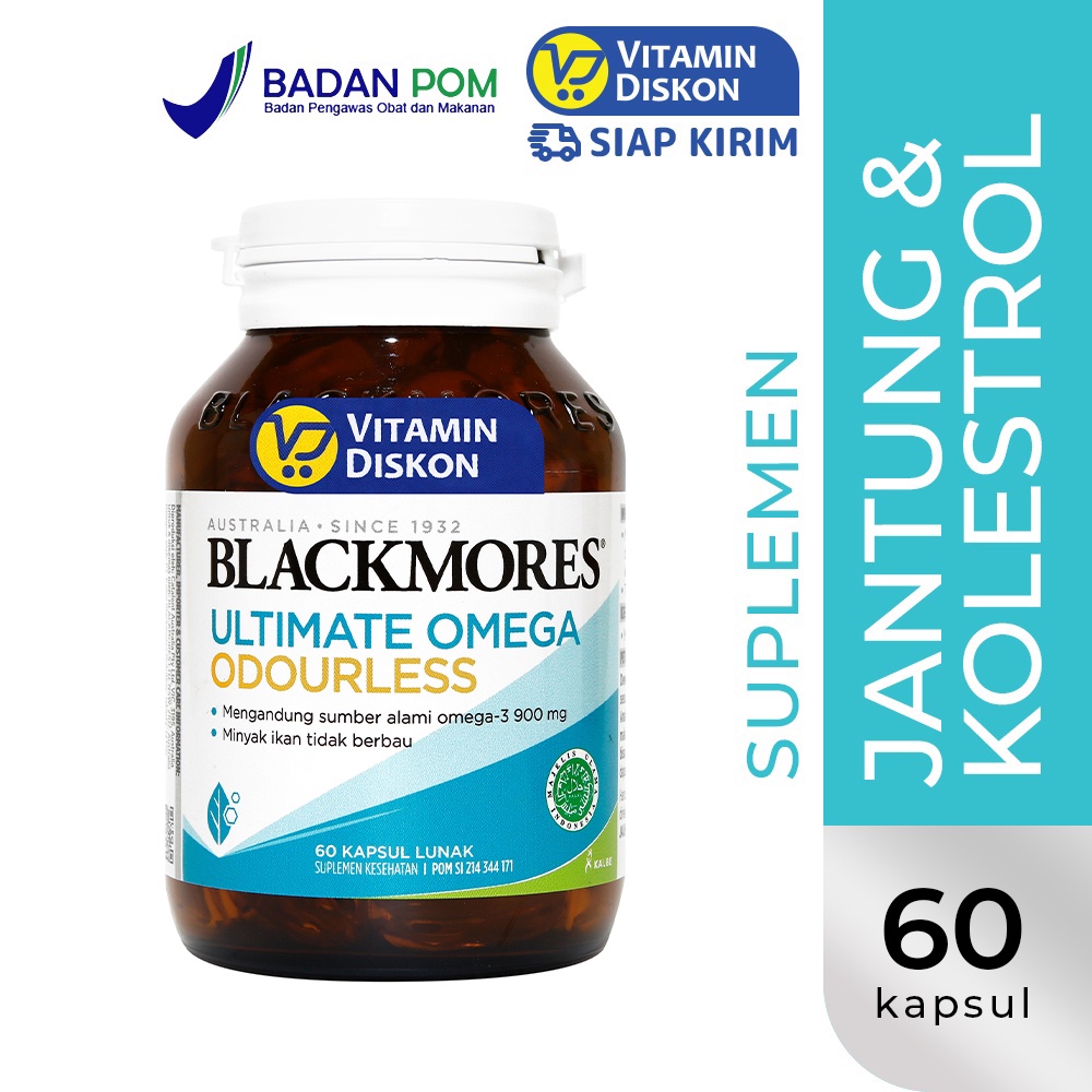 Jual BLACKMORES ULTIMATE OMEGA ODOURLESS 60 CAPS | Suplemen Minyak Ikan ...
