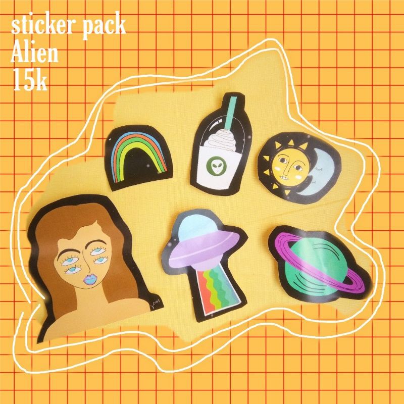 Jual STICKER ALIEN | Sticker pack murah | Shopee Indonesia
