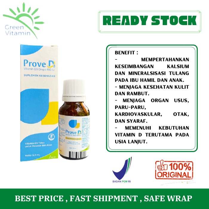 Jual Prove D Tetes Vitamin D Prove D Iu Drops Kalbe Shopee