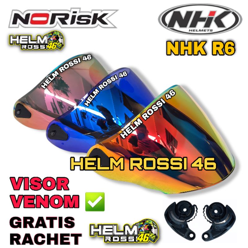 Jual Visor NHK R6 R 6 Venom Iridium Red Gold Blue Silver Pink Bonus ...