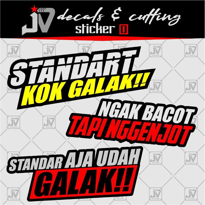 Jual sticker cutting kata2 stdr kok glak dll | Shopee Indonesia