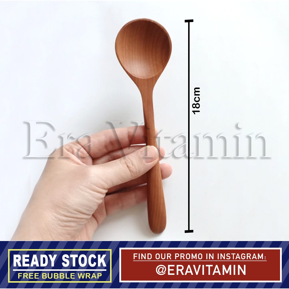 Jual Sendok Kayu minum madu kualitas bagus tebal halus Wooden spoon ...