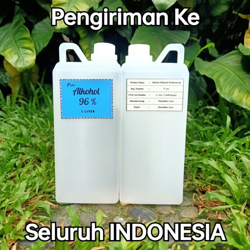 Jual Alkohol 96 1 liter Alcohol 96 Ethanol Technical Grade Shopee Indonesia