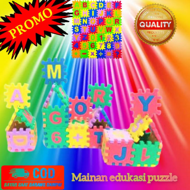 Jual PUZZLE SPON EDUKASI ANAK BETTER 42 PCS PUZZLE BALOK / BUSA SAMBUNG ...