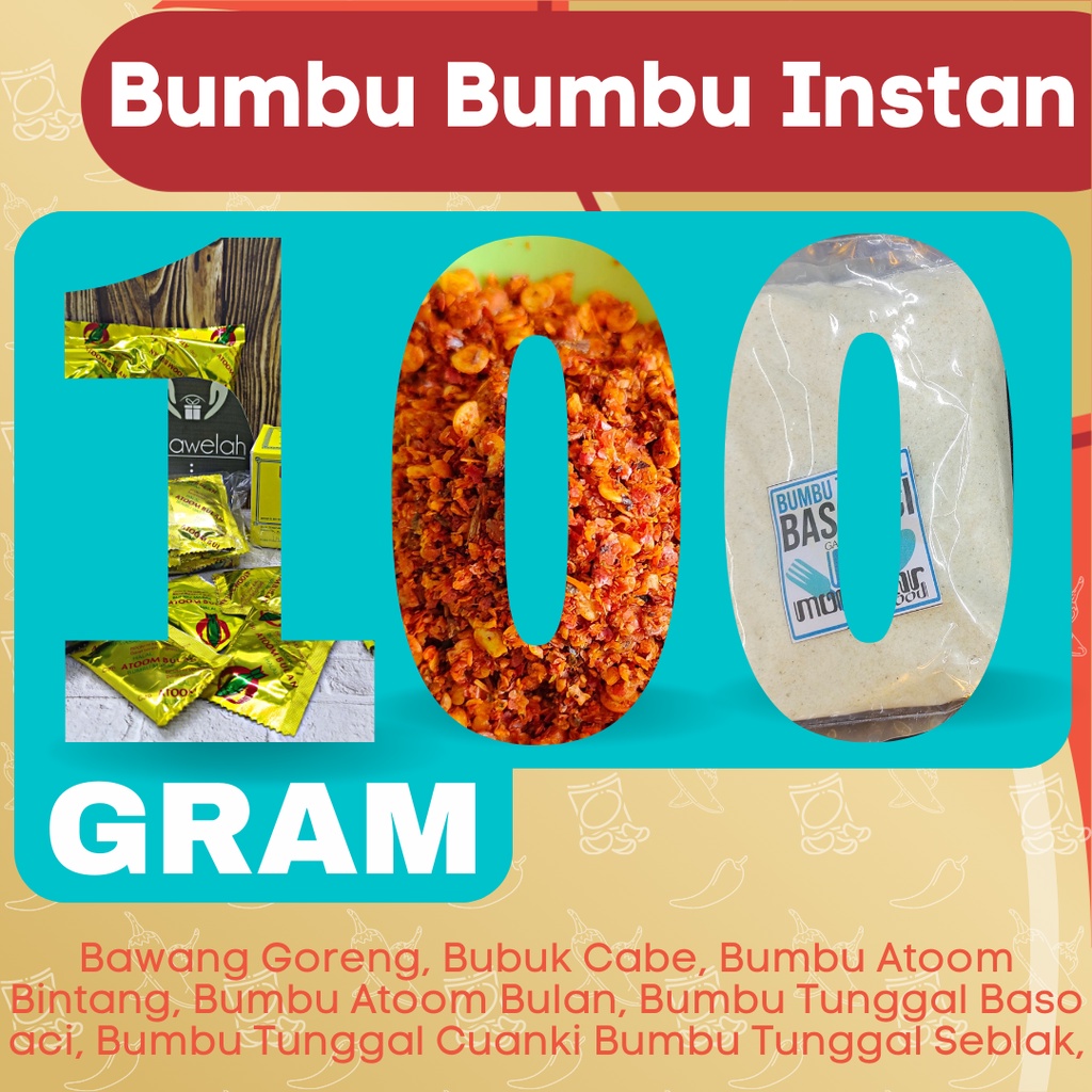 Jual Produk Etalase 100g Bumbu Bumbu Baso Aci Cuanki Seblak Basreng