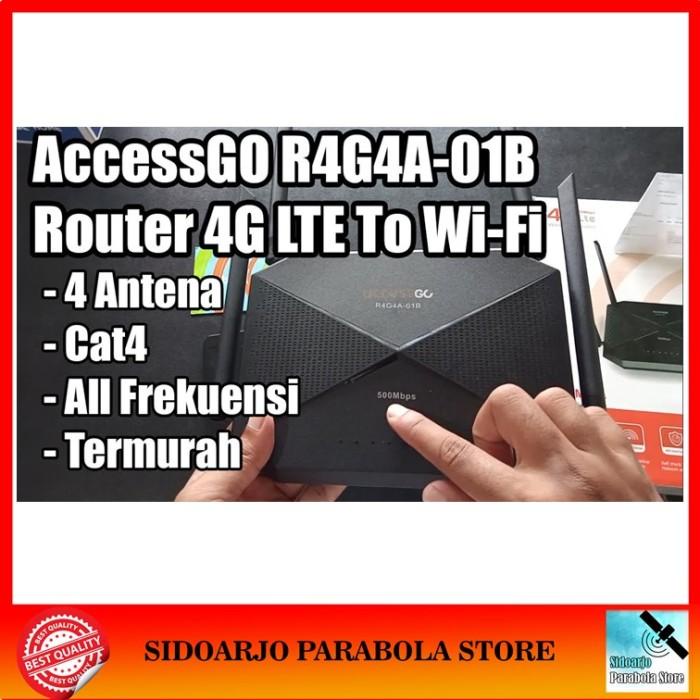 Jual AccessGo 4G Router Modem Wifi All Jaringan Operator 4 Antena Black