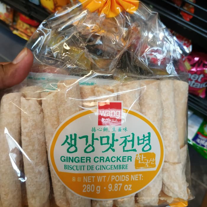 Jual makanan ringan Samjin Kreker rasa jahe (Korean cracker/ginger ...