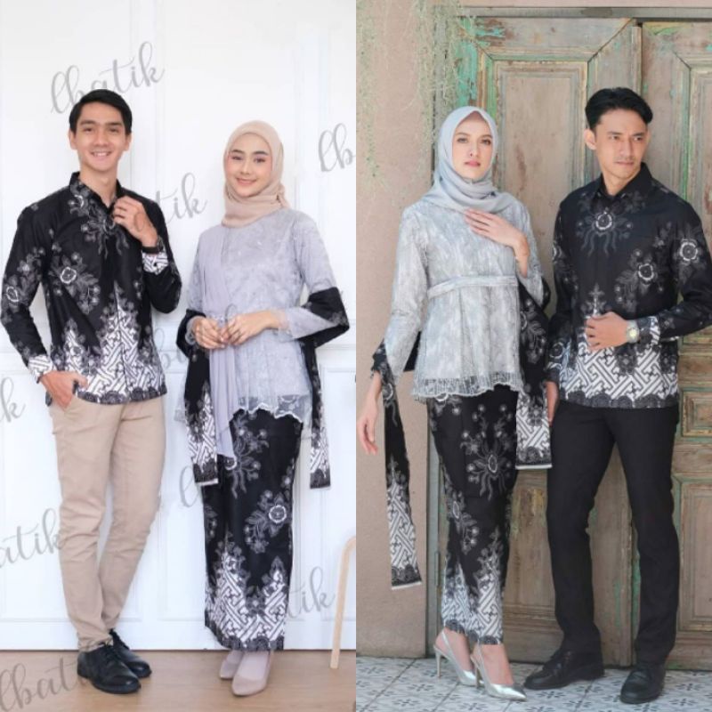 Jual Baju Couple Kebaya Brukat Batik Lamaran Pasangan Brokat Modern ...