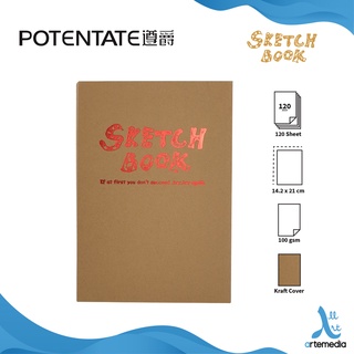 Jual Potentate Hard Cover Stitch Bound Sketchbook Buku Sketsa