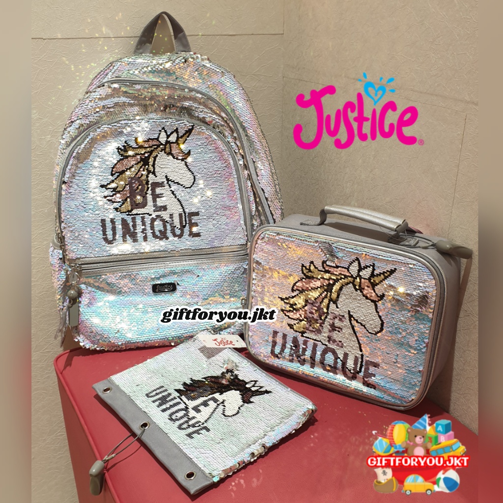 Justice unicorn best sale flip sequin backpack