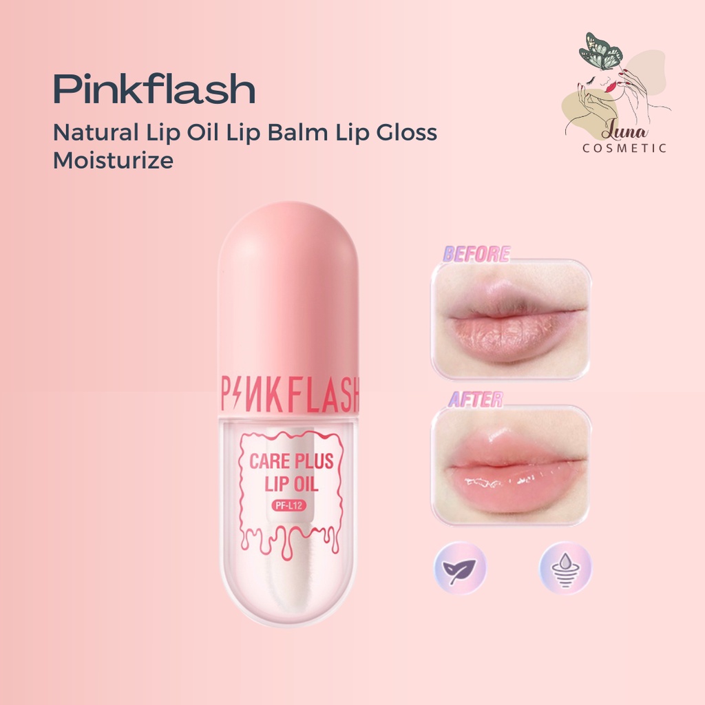 Jual PINKFLASH Natural Lip Oil Lip Balm Lip Gloss Moisturize Repair ...