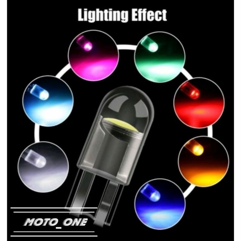 Jual BOLAM T10 LED LAMPU LED T10 SEIN SENJA SPEDOMTR RESIN FULL KACA ...