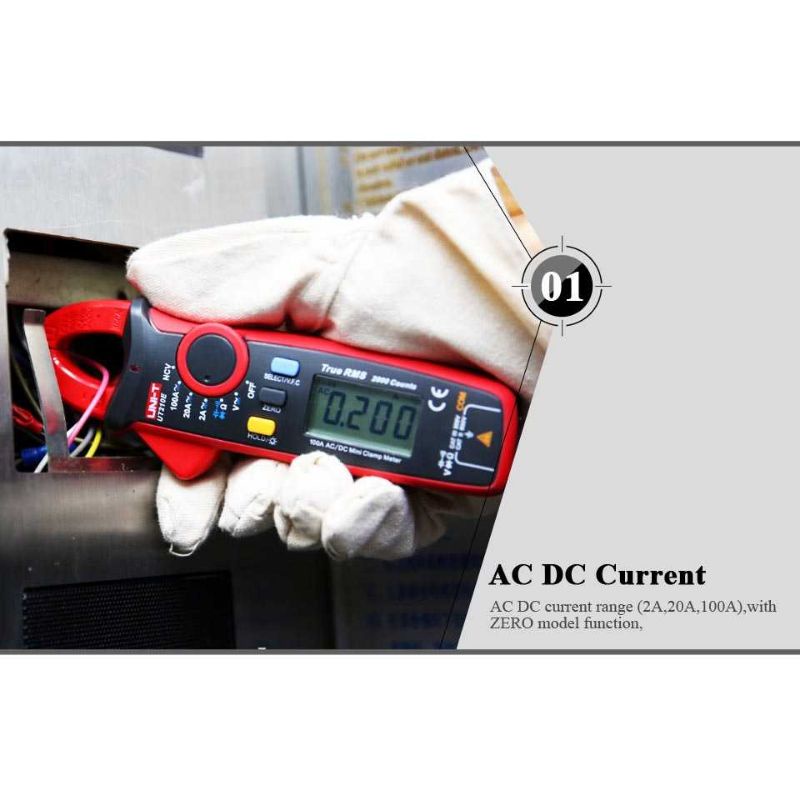 Jual UNI-T RMS Mini Digital Clamp Meters NVC Mulitmeter AC/DC - UT210E ...