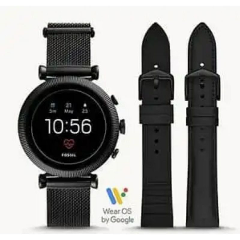 Jual Jam Fossil Smartwatch Gen 4 Sloan HR Black Stainless Steel Mesh FTW6055 set FTW6055set Shopee Indonesia
