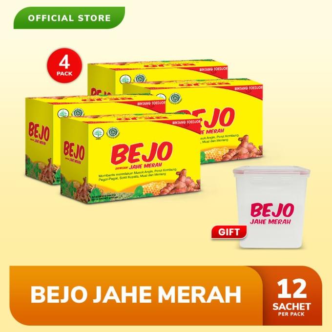 Jual Bejo Jahe Merah Sachet 4 Pack (48 Sachet) FREE Lunch Box Lc ...