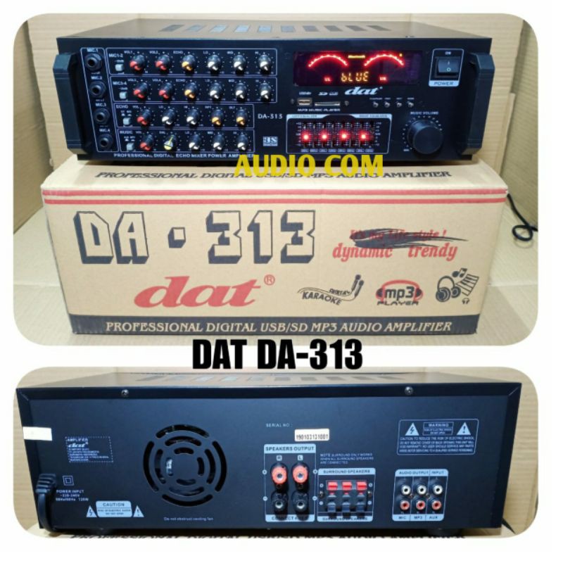 Jual AMPLI DAT DT313 AMPLI BERIKUT EQUALIZER PLUS BLUETOOTH DAN USB ...