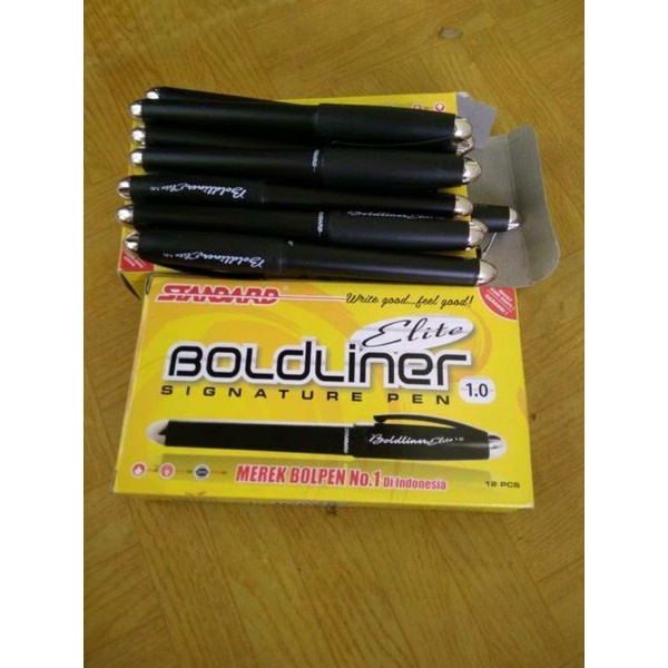 Jual [PCS] BALLPOINT STANDARD BOLDLINER HITAM / SIGNATURE PEN / SIGN ...