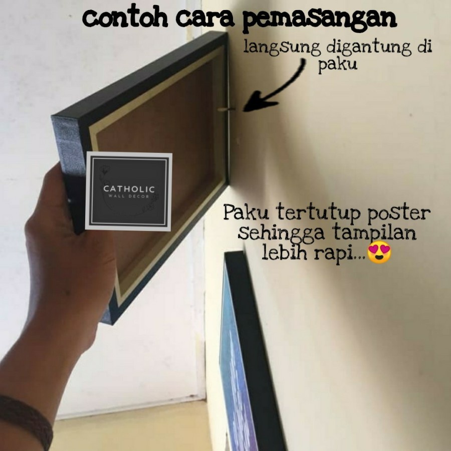 Jual Poster kayu hiasan dinding Katolik pieta Tuhan Yesus Bunda Maria ...