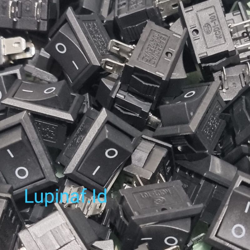 Jual SAKLAR 2P ON OFF HITAM DISPENSER SWIT 2PIN SWITCH 2 PIN 1.9x1.2CM ...