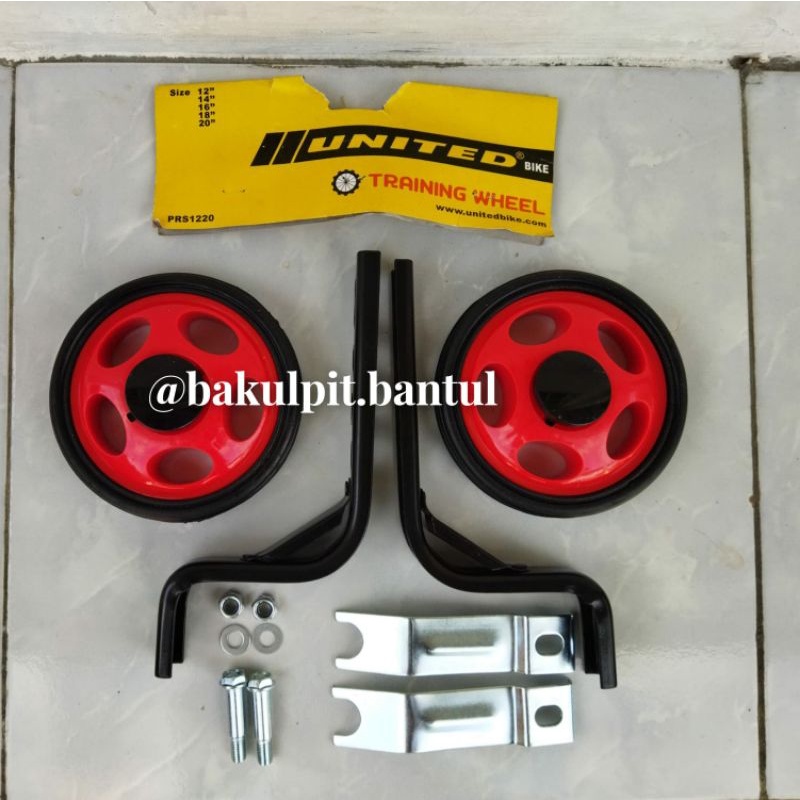 Jual Roda Samping Sepeda Anak / Roda Bantu Sepeda anak merk united ...