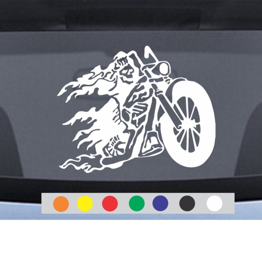 Jual STIKER KACA MOBIL CUTTING STICKER MOBIL GHOST RIDER TENGKORAK ...