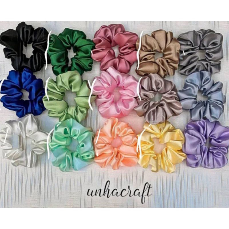 Jual Scrunchie Satin // ikat rambut korean fashion satin murah ...