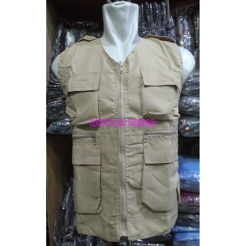 Jual Rompi King Krem - Rompi Lapangan - Rompi Tactical - Rompi Wartawan ...