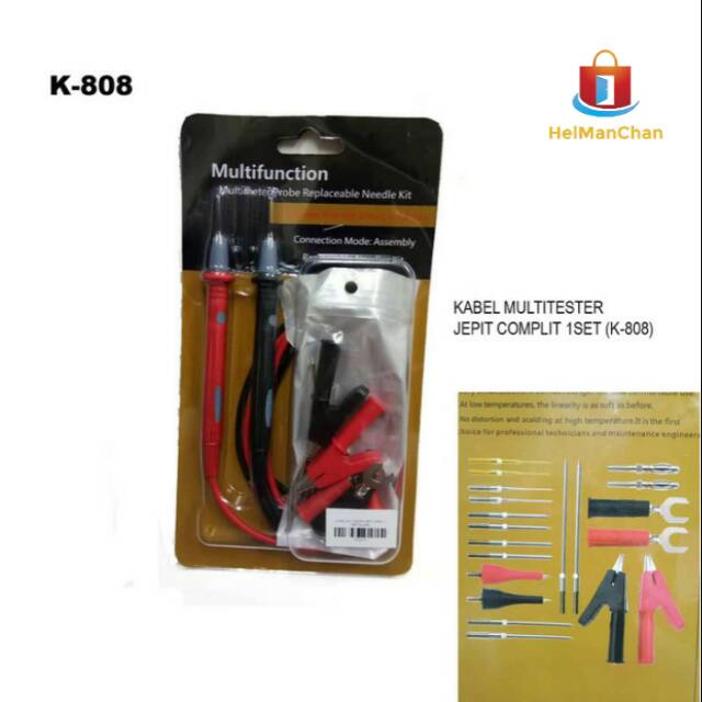 Jual KABEL MULTITESTER JEPIT COMPLIT 1SET (KL-808) 76848 | Shopee Indonesia