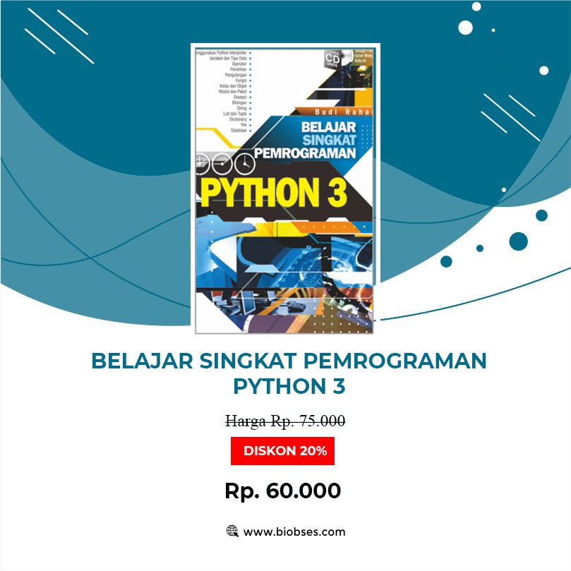 Jual BUKU BELAJAR SINGKAT PEMROGRAMAN PYTHON 3 | Shopee Indonesia