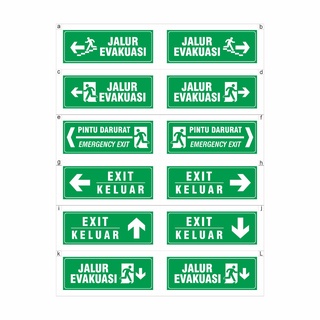 Jual Akrilik Jalur Evakuasi | Sign Jalur Evakuasi | Exit Emergency Exit ...