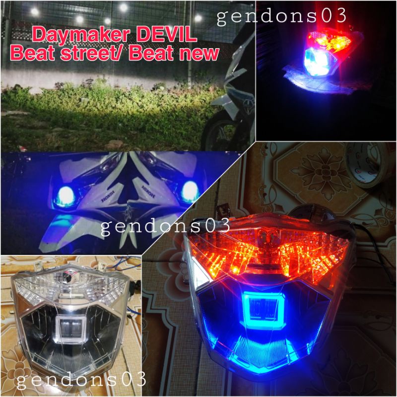 Jual Paket Reflektor Lampu Devil Daymaker Honda Beat Street Beat New