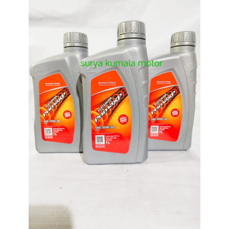 Jual Oli Pertamina Prima Xp Sae 20w 50 Api Sl Isi 1 Liter Shopee