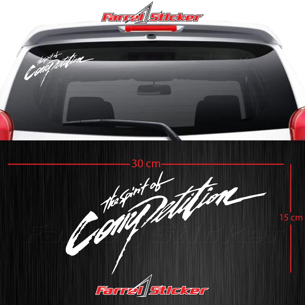 Jual STIKER MOBIL CUTTING STICKER the spirit of competition 30 cm ...
