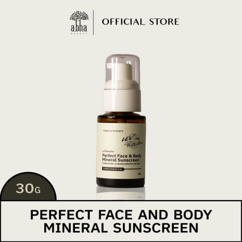 Jual Abha Beauty Perfect Face And Body Mineral Sunscreen Shopee Indonesia