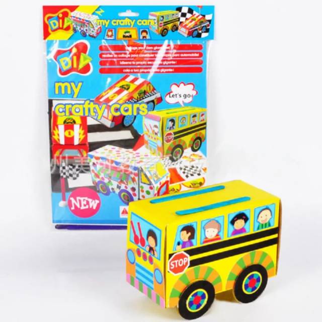 Jual Large Crafty Cars - School Bus . Mainan paper craft anak | Shopee ...