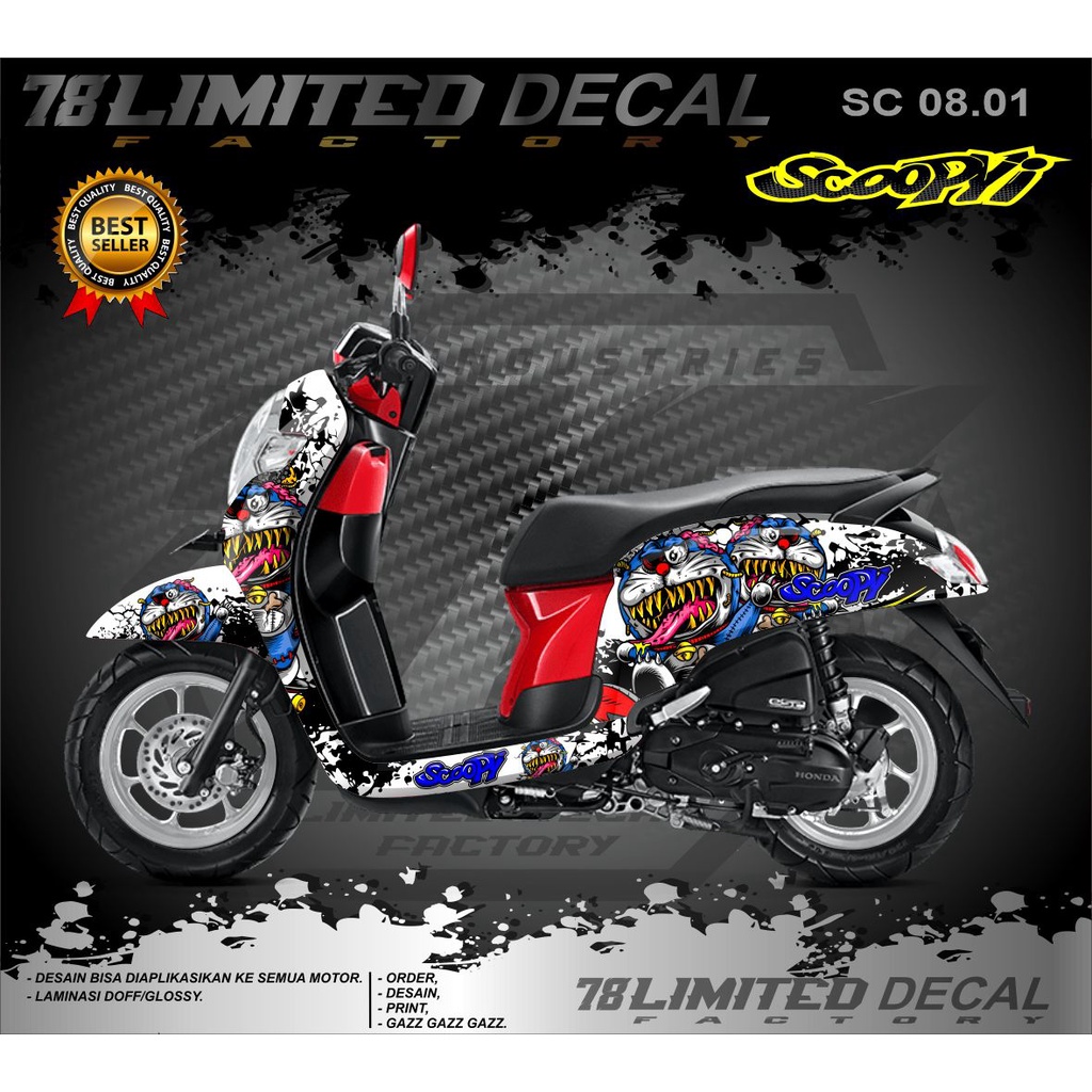 Jual Decal Sticker Scoopy Full Body FI New - Scopy Dekal Stiker 2017 ...