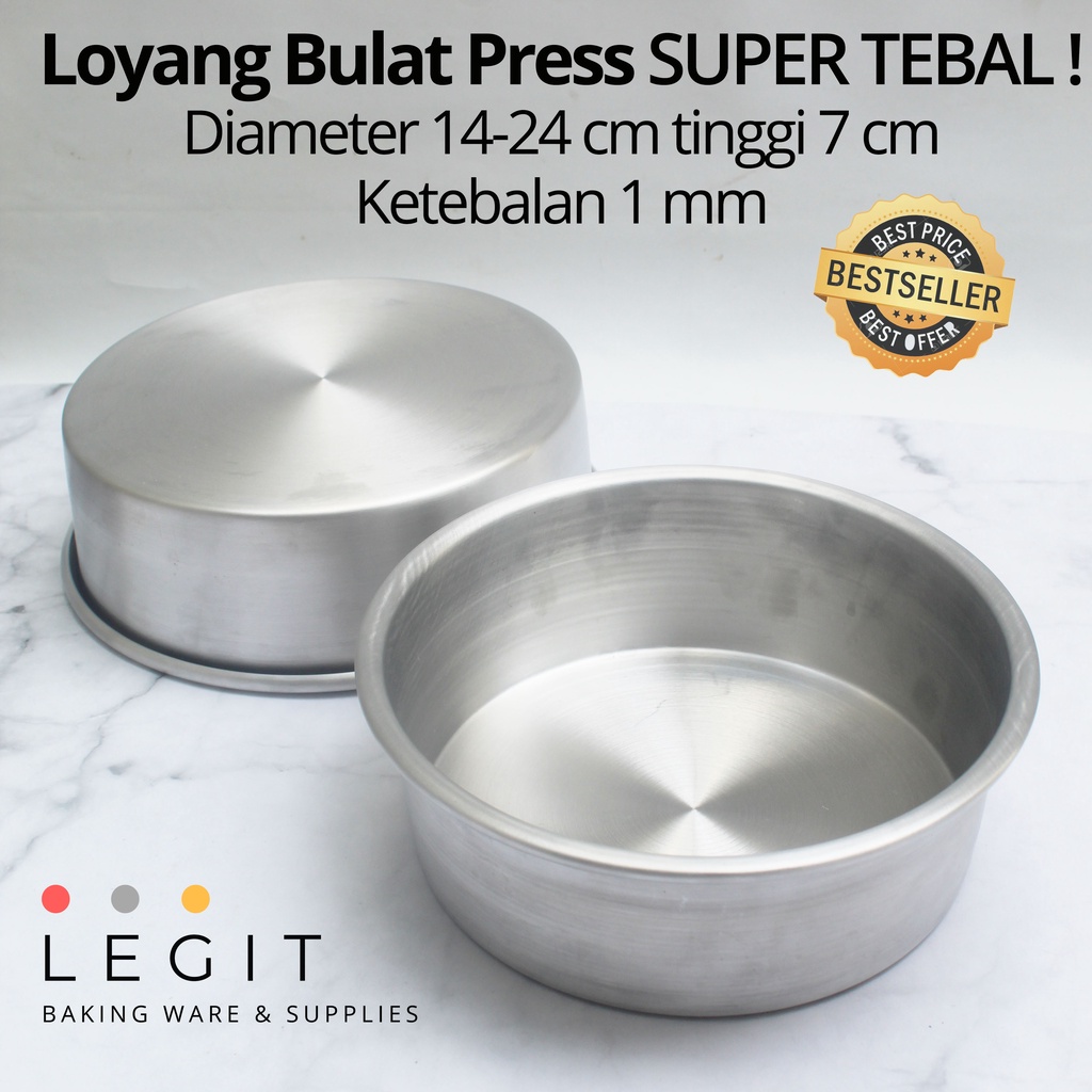 Jual Loyang Bulat Press Tinggi Cm Kue Cake Bolu Kualitas Super Tebal