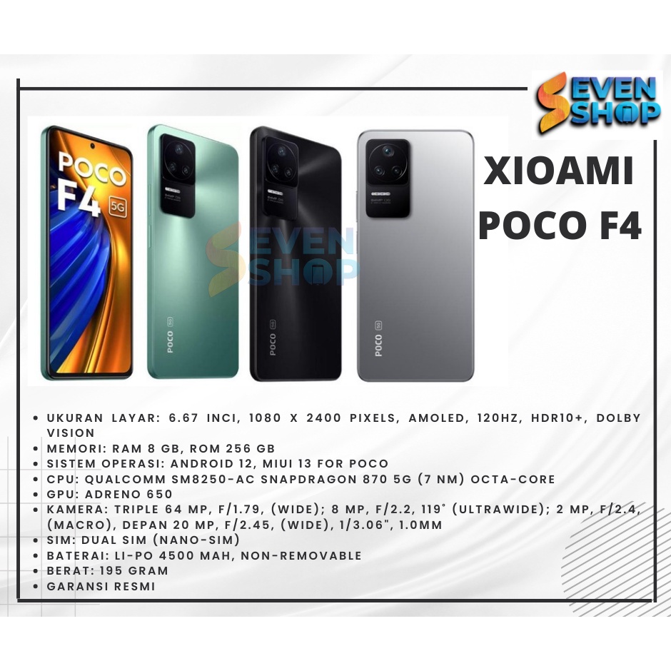 Jual XIAOMI POCO F4 GARANSI RESMI | Shopee Indonesia