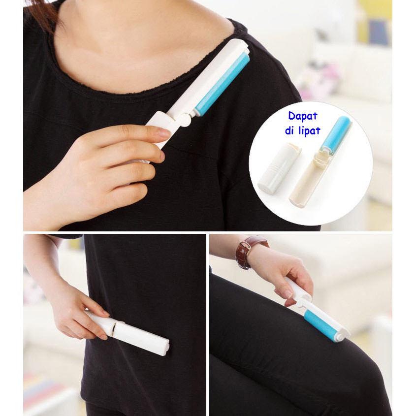 Jual Redbowstore Travel Lint Roller Pengangkat Debu Pakaian Shopee