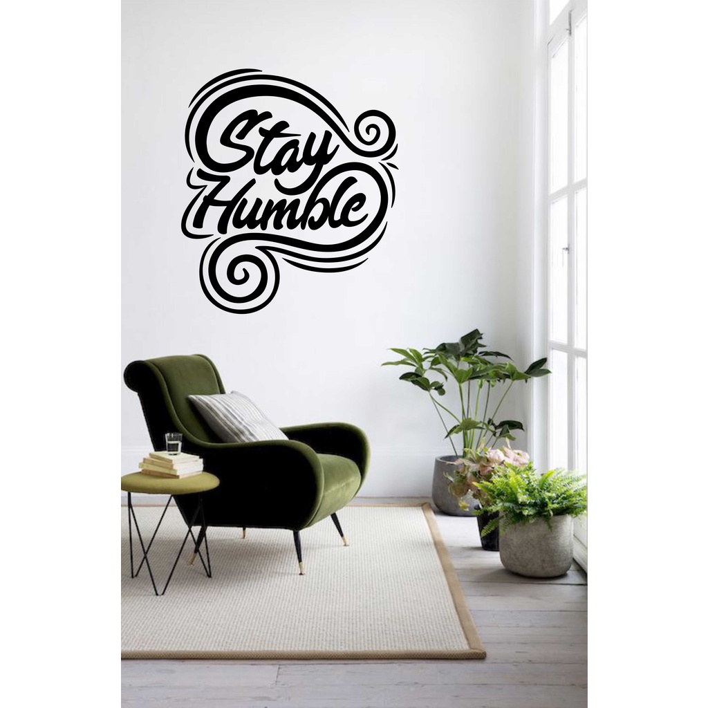 Jual QUOTES STIKER AESTETIK STAY HUMBLE BE STRONG AND COURAGEOUS PRAY