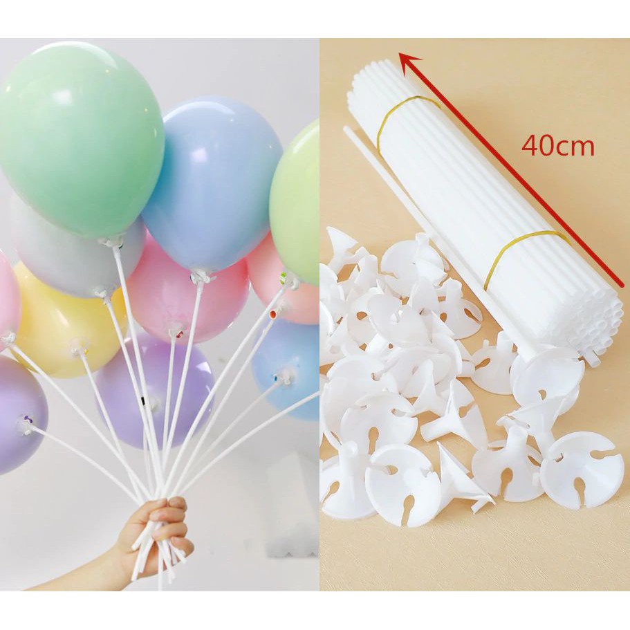[Paket Latex] Balon Pastel 12in dan Stick isi 10pcs