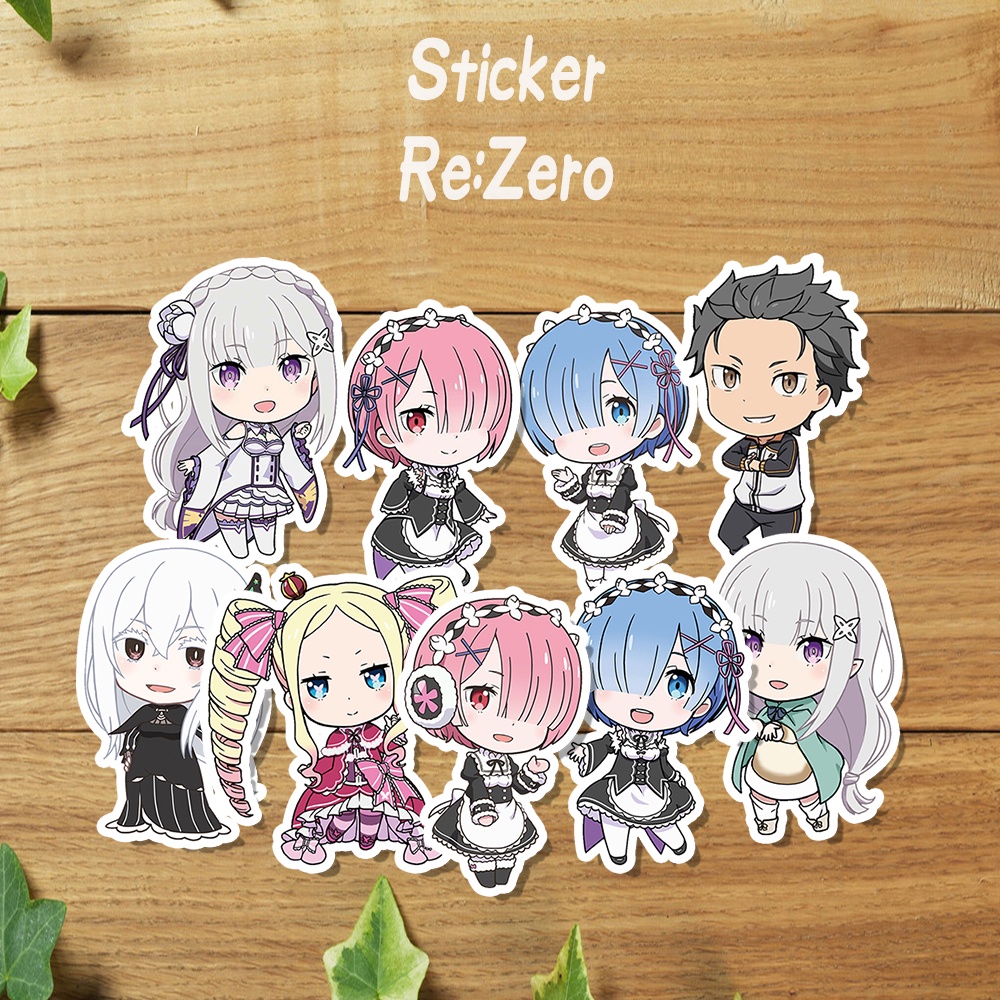 Jual Sticker Anime Re Zero Stiker Pack Anime Re Zero Emilia Rem Shopee Indonesia