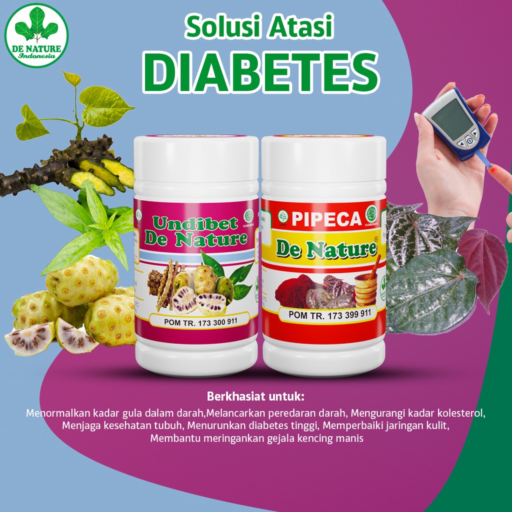 Jual Undibet Pipeca De Nature Obat Penyakit Gula Darah Tinggi Diabetes