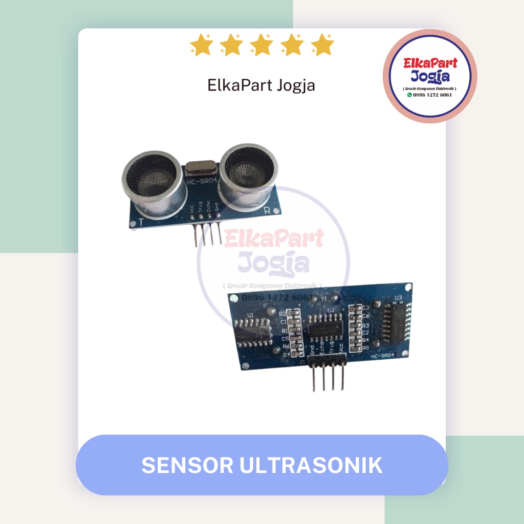 Jual SENSOR ULTRASONIC HC-SR04 SR04 DISTANCE MEASURING TRANSDUCER ...