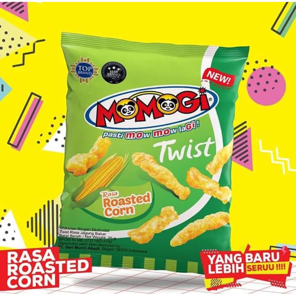 Jual Momogi Snack Twist Rasa Roasted Corn Jagung Bakar 20g Shopee